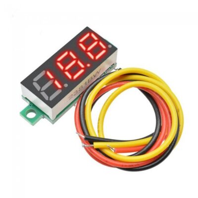 ماژول ولتمتر 3 دیجیت DC 0-100v سایز 0.28 اینچ (3 سیم)