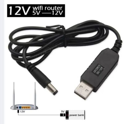 کابل افزاینده ولتاژ 5 ولت به 12 ولت USB